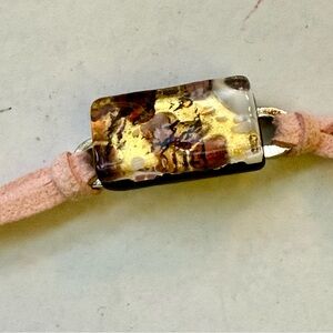 Murano Gold and pink Artistic Bracelet